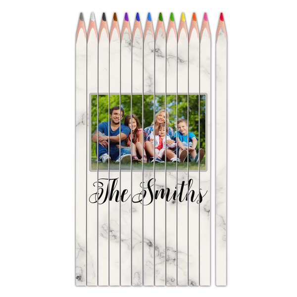 Custom Family Photo and Name Colored Pencils