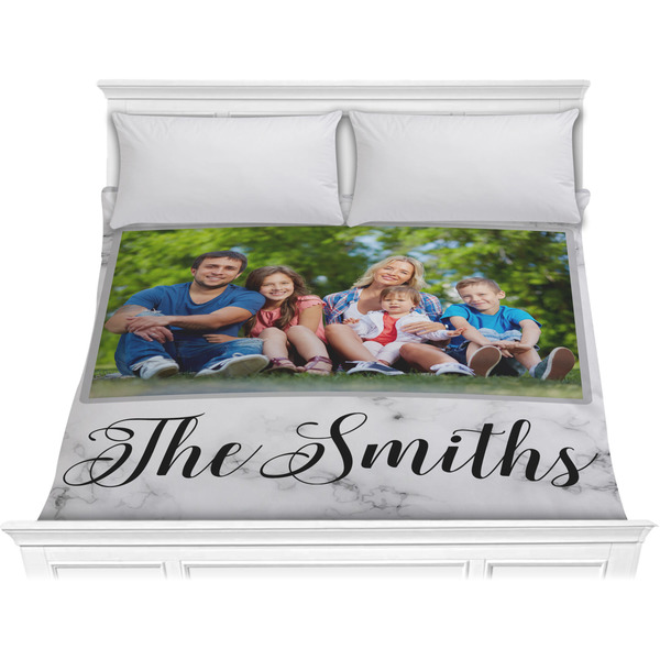 Custom Family Photo and Name Comforter - King