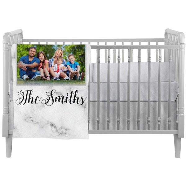 Custom Family Photo and Name Crib Comforter / Quilt