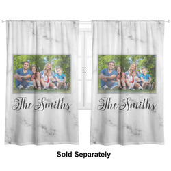 Family Photo and Name Curtain Panel - Custom Size