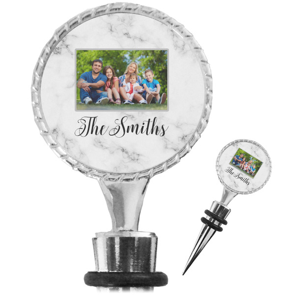 Custom Family Photo and Name Wine Bottle Stopper