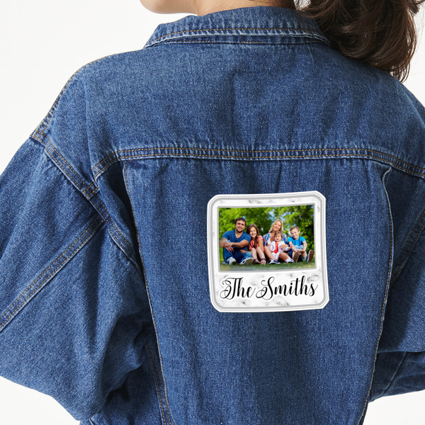 Custom Family Photo and Name Twill Iron On Patch - Custom Shape - X-Large - Single