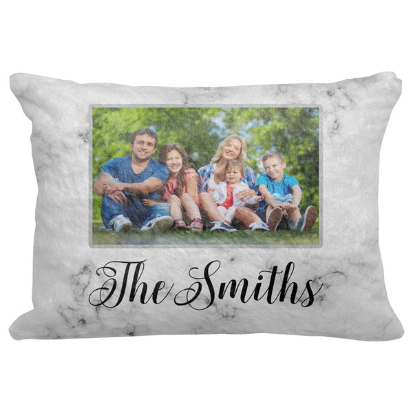 Custom Family Photo and Name Decorative Baby Pillowcase - 16" x 12"