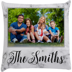Family Photo and Name Decorative Pillow Case