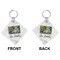 Family Photo and Name Diamond Keychain (Front + Back)