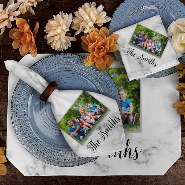 Family Photo and Name Dining Set