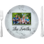 Family Photo and Name 10" Glass Lunch / Dinner Plate