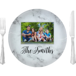 Family Photo and Name Glass Lunch / Dinner Plate 10" -  Single