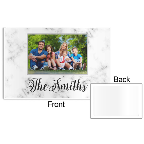 Family Photo and Name Disposable Paper Placemat - Front & Back