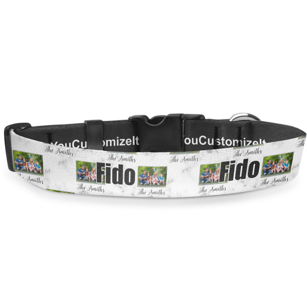 Custom Family Photo and Name Deluxe Dog Collar - Small - 8.5" to 12.5"