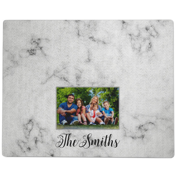 Family Photo and Name Dog Food Mat - Large without Bowls
