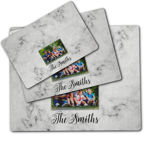 Family Photo and Name Dog Food Mat - MAIN (sm, med, lrg)