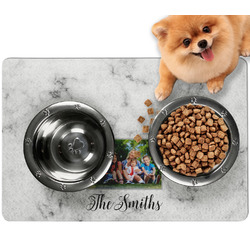 Family Photo and Name Dog Food Mat - Small