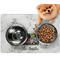 Family Photo and Name Dog Food Mat - Small LIFESTYLE
