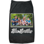 Family Photo and Name Black Pet Shirt