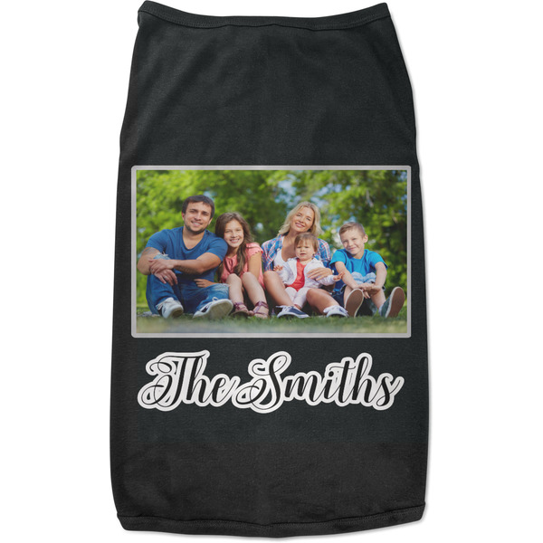Custom Family Photo and Name Black Pet Shirt