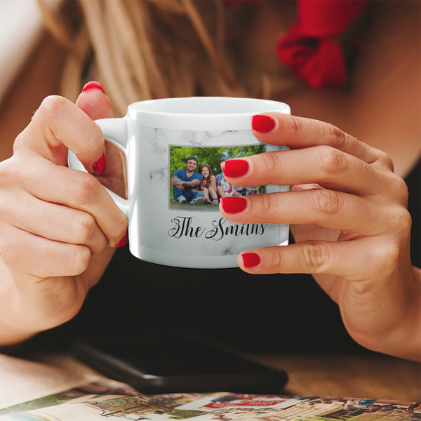 Custom Family Photo and Name Double Shot Espresso Cup - Single