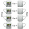 Family Photo and Name Double Shot Espresso Cup - Set of 4 - Front & Back