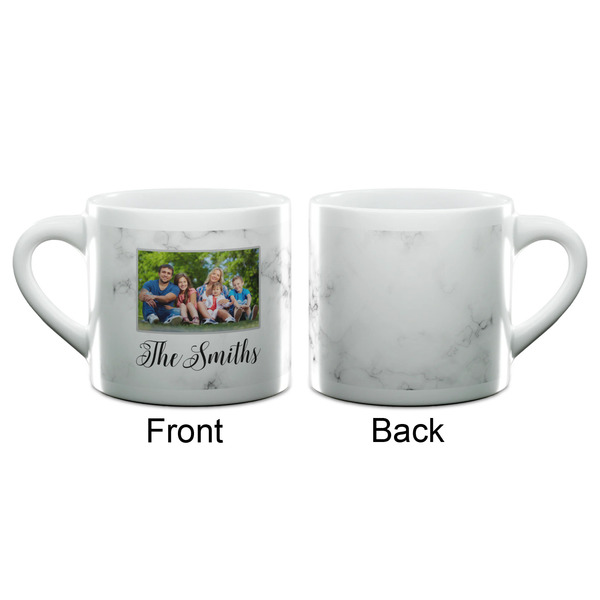 Family Photo and Name Double Shot Espresso Cup - Single - Front & Back