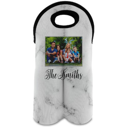 Family Photo and Name Wine Tote Bag - 2 Bottles