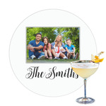Family Photo and Name Printed Drink Topper