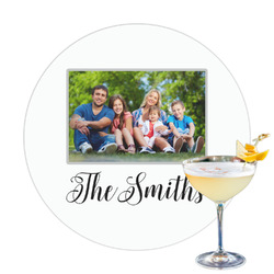 Family Photo and Name Printed Drink Topper