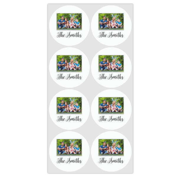 Family Photo and Name Drink Topper - Medium - Set of 8