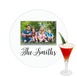 Family Photo and Name Printed Drink Topper - 2.5"