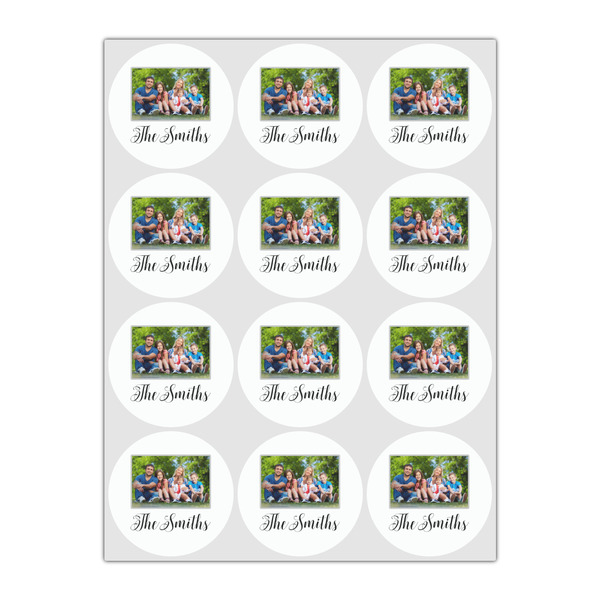 Family Photo and Name Drink Topper - Small - Set of 12