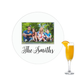 Family Photo and Name Printed Drink Topper - 2.15"