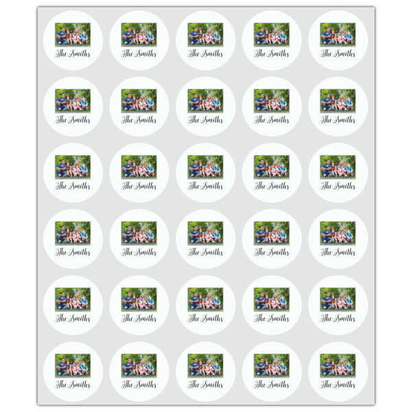 Family Photo and Name Drink Topper - XSmall - Set of 30