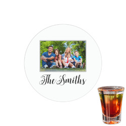 Family Photo and Name Printed Drink Topper - 1.5"