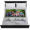 Family Photo and Name Duvet Cover - Queen - On Bed - No Prop