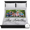 Family Photo and Name Duvet Cover - Queen - On Bed