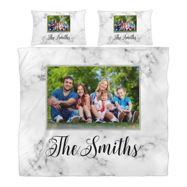 Family Photo and Name Duvet Cover Set - King - Alt Approval