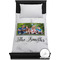 Family Photo and Name Duvet Cover - Twin - On Bed