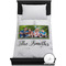 Family Photo and Name Duvet Cover - Twin XL - On Bed