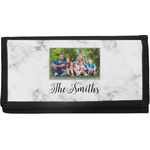 Family Photo and Name Canvas Checkbook Cover