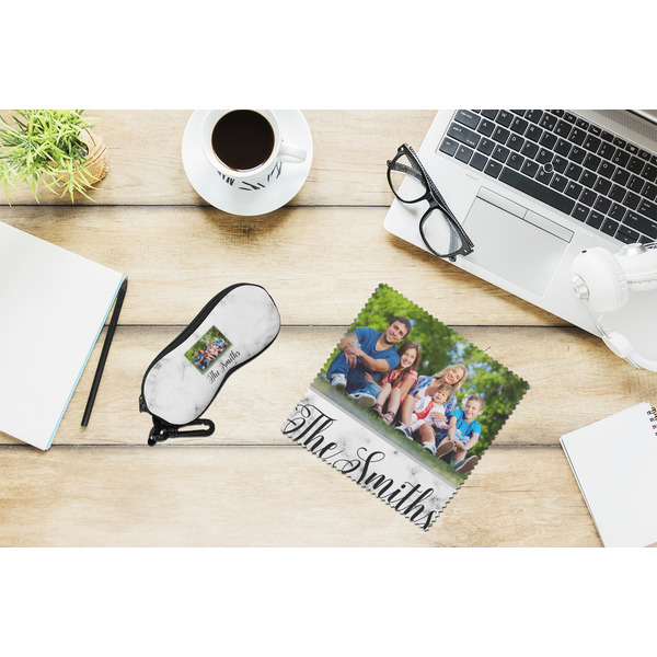 Family Photo and Name Eyeglass Case and Cloth Set - LIFESTYLE