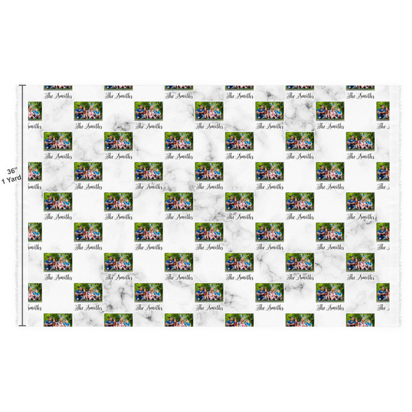 Family Photo and Name Fabric Full Yard