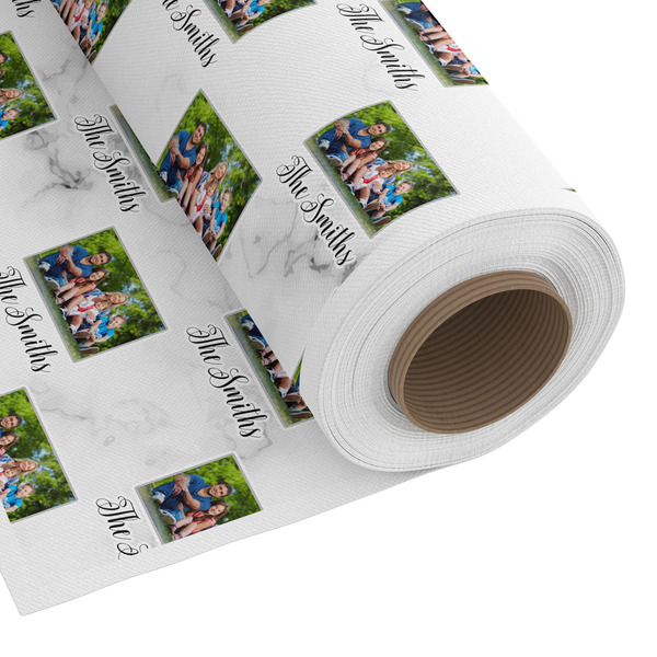 Custom Family Photo and Name Fabric by the Yard - Spun Polyester Poplin