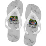 Family Photo and Name Flip Flops - Large