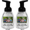 Family Photo and Name Foam Soap Bottle - Black - Front & Back