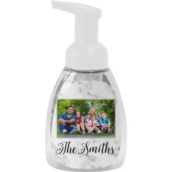 Family Photo and Name Foam Soap Bottle - White