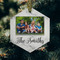 Family Photo and Name Frosted Glass Ornament - Hexagon (Lifestyle)