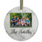 Family Photo and Name Frosted Glass Ornament - Round