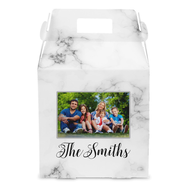 Family Photo and Name Gable Favor Box - Front