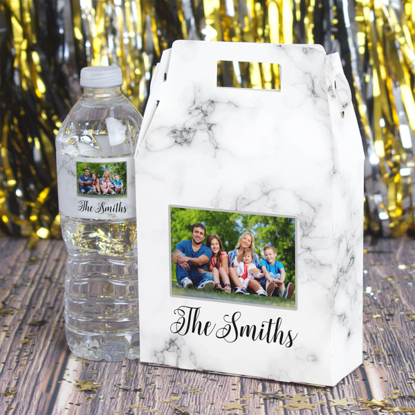 Family Photo and Name Gable Favor Box - In Context
