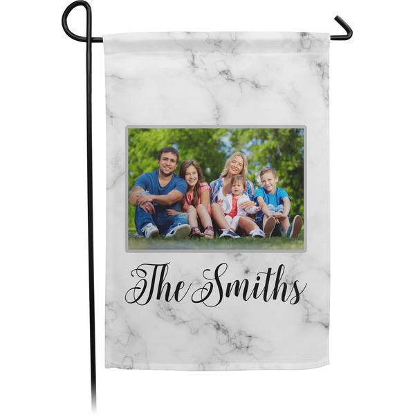 Custom Family Photo and Name Garden Flag - Small - Double-Sided