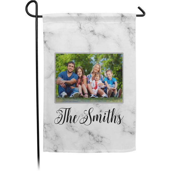 Custom Family Photo and Name Garden Flag - Small - Single-Sided